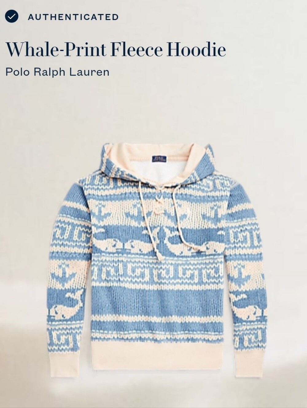 Polo Ralph Lauren Nautical Whale Ocean Vibe Hoodie